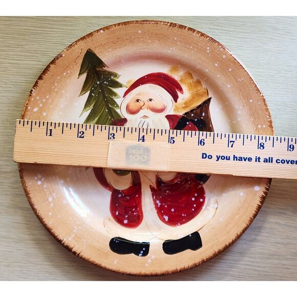 Plates/Salad-Cookies-Tabletops Gallery-Winter Wonderland-Santa Clause-Snow-8.5" - Picture 7 of 7